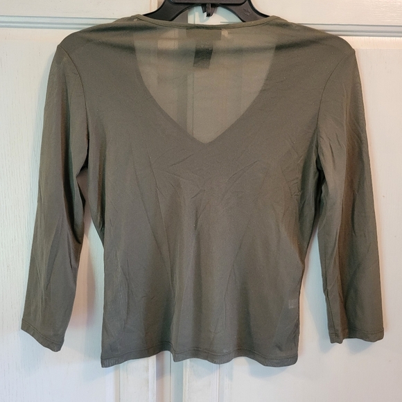 90s Y2K Express Green Sparkle Micro Mesh Embellished Top - Picture 6 of 8
